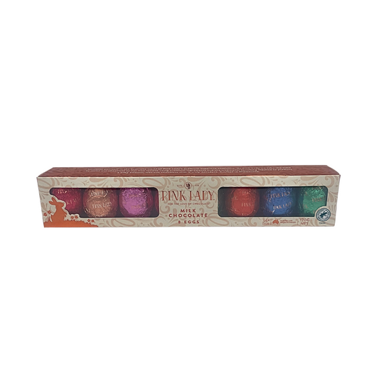 Pink Lady Milk Chocolate 8 Easter Eggs 120g