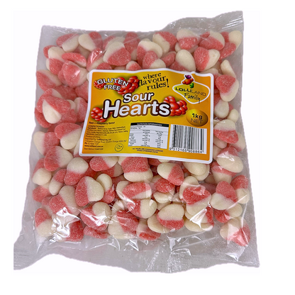 Lolliland Sour Raspberry Hearts 1kg