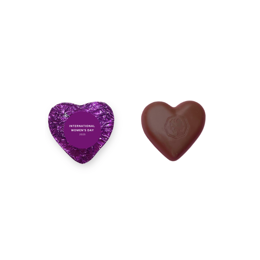 International Women's Day Milk Chocolate Heart - Mini 3.5cm 8g