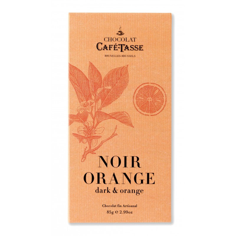 Café-Tasse - Belgian Dark chocolate family bar with orange - 85g