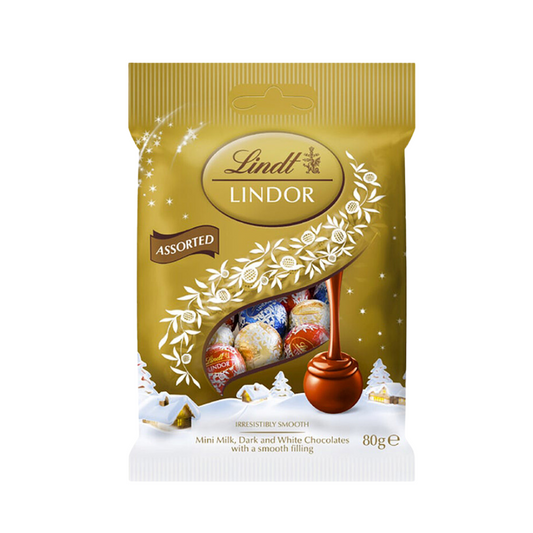 Lindt Lindor Assorted Mini Christmas Bag - 80g