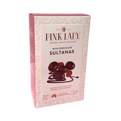 Pink Lady Milk Chocolate Sultanas 200g