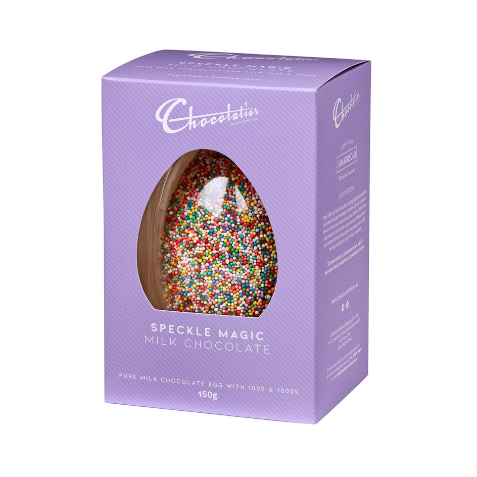 Chocolatier Speckle Magic Milk Chocolate Egg 150g