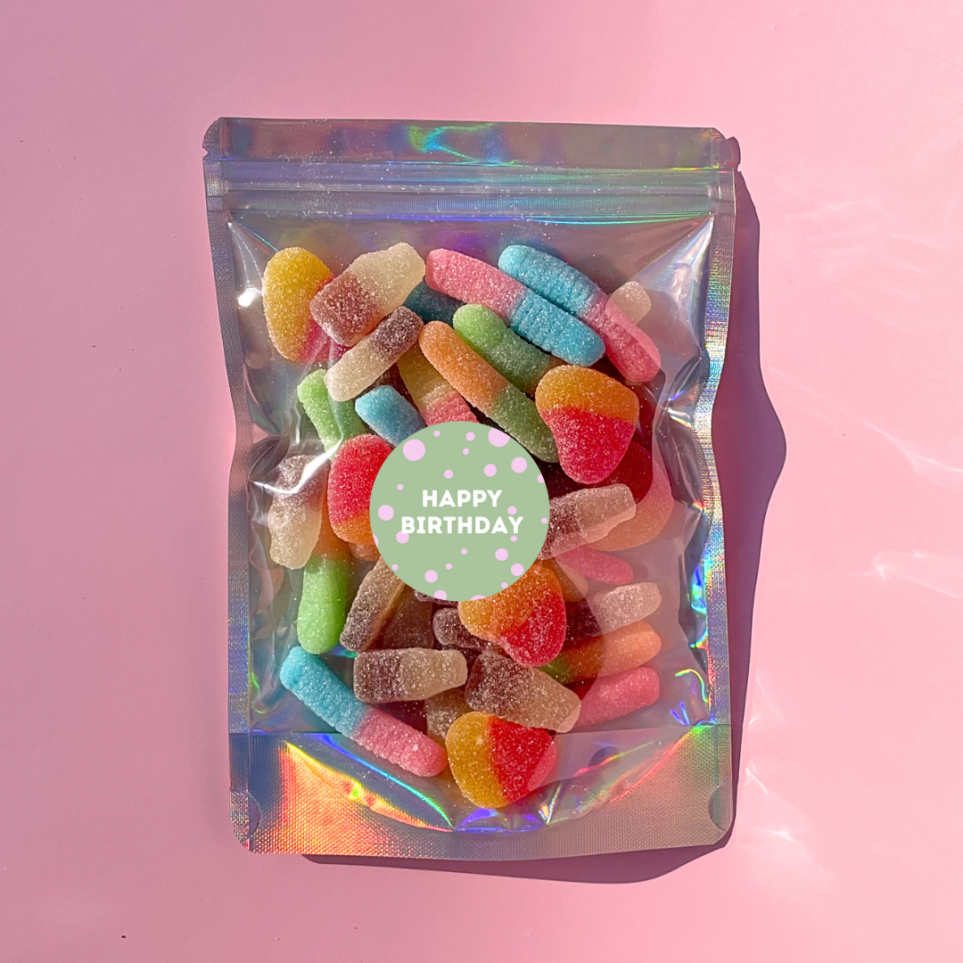 Sour Mix Lolly Bag Happy Birthday