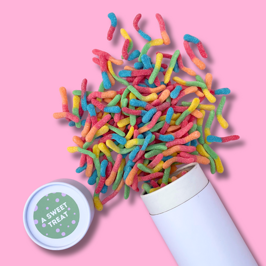 Sour Worms Lolly Gift Tube - 1kg