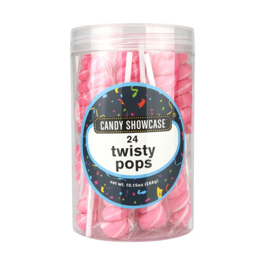 Pink Twisty Pops - 24 Pack