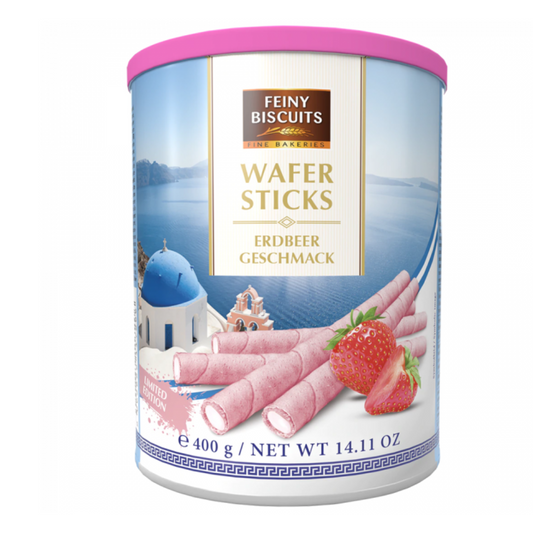 Wafer Rolls with Strawberry Cream