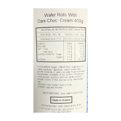 Dark Chocolate Wafer Sticks Tin - 400g