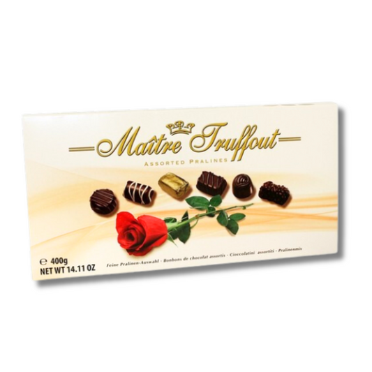 Maitre Truffout Chocolate Pralines - 400g (Rose Box)