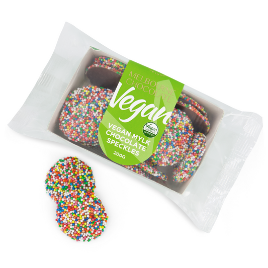 Vegan Mylk Chocolate Speckles 200g pack