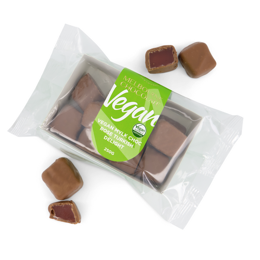 Vegan Mylk Chocolate Rose Turkish Delight 250g