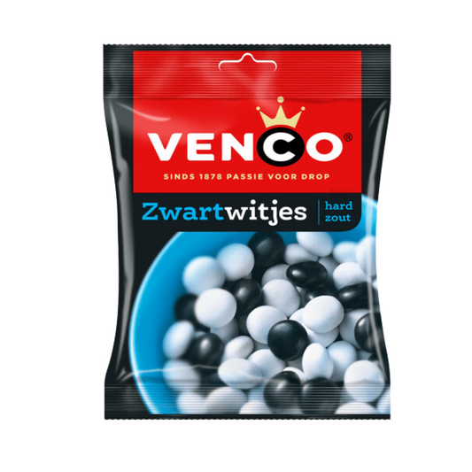 Venco Zwartwitjes Hard Zout - 275g