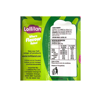 Lolliland Sour Straps Watermelon - 160g