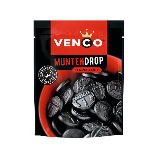 Venco Licorice Coins ( Muntendrop Hard Zoet) - 225g