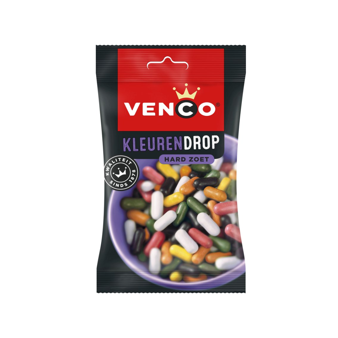 Venco Coloured Licorice (Kleurendrop Hard Zoet) - 120g