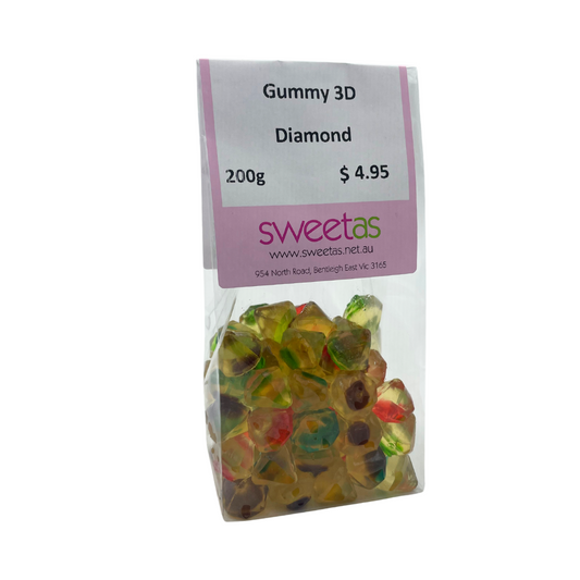 3D Gummy Diamond Lollies - 200g