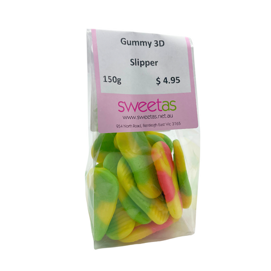 3D Gummy Slipper Lollies - 150g