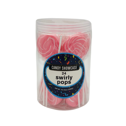 Pink Swirly Pops Lollipops