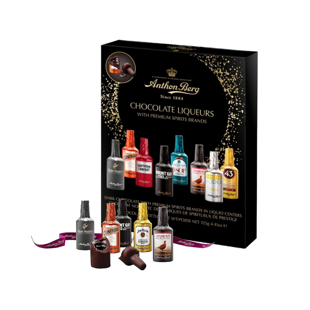 Anthon Berg Dark Chocolate Liqueurs Premium Spirits - 8 pce