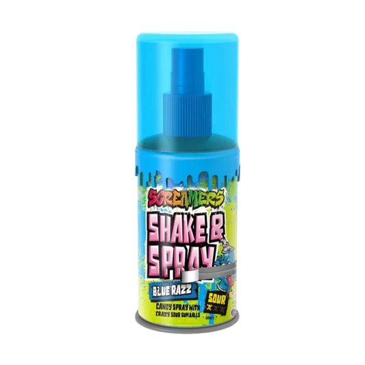 Screamers Shake & Spray Blue Razz