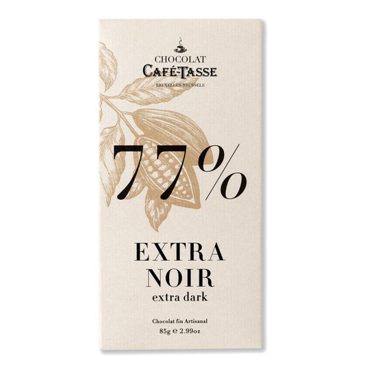 Café-Tasse - Belgian Extra Dark chocolate family bar 77% - 85g