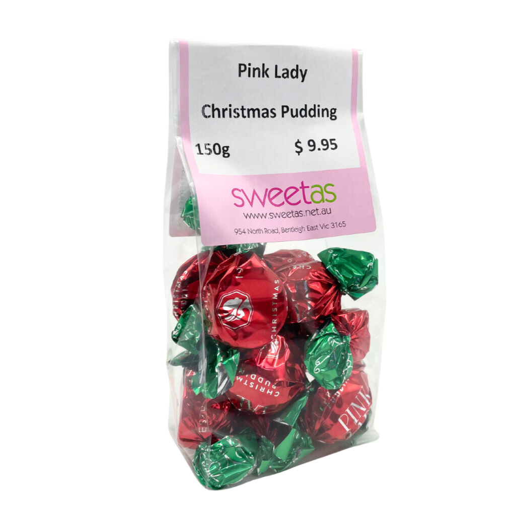 Pink Lady Chocolate Christmas Puddings - 150g