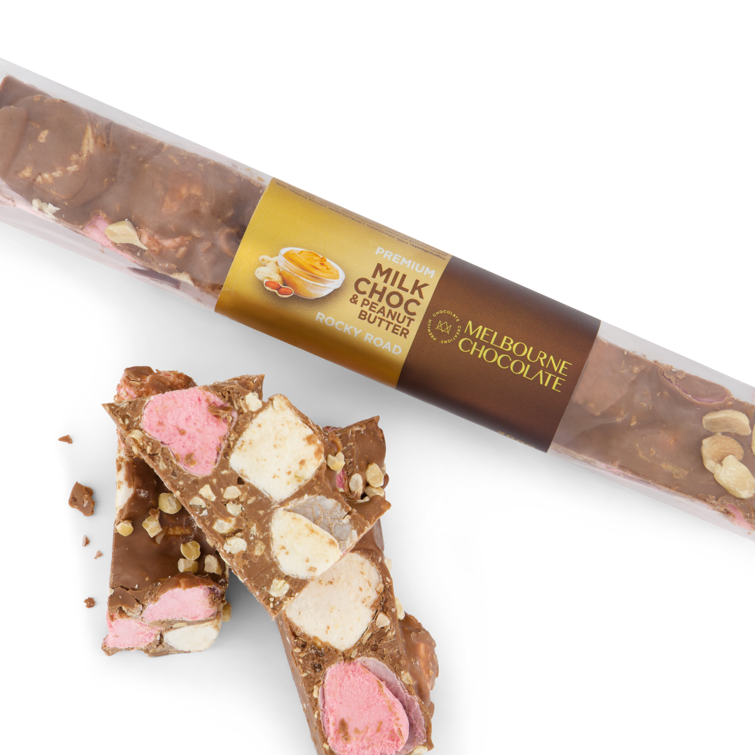 Premium Milk Chocolate and Peanut Butter Rocky Road 150g