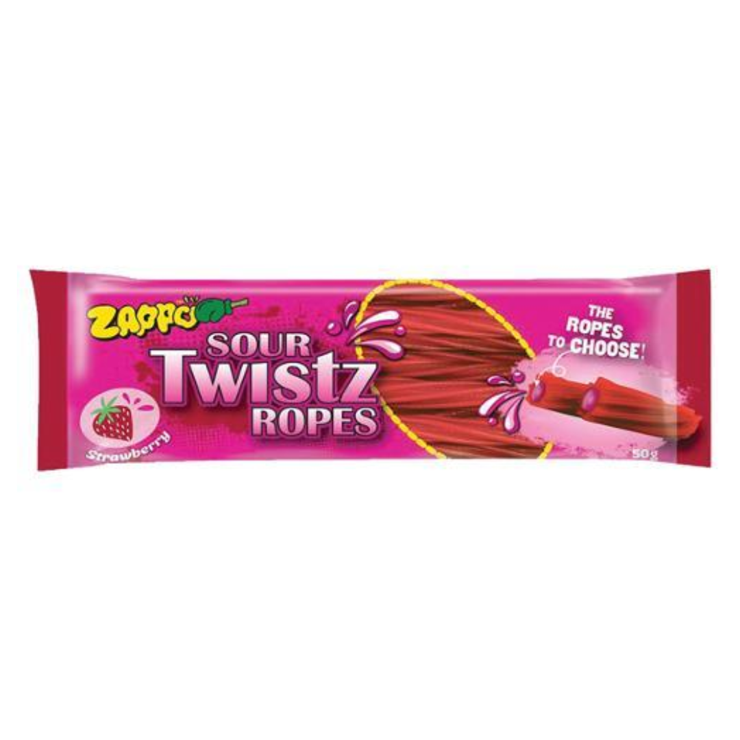 Zappo Sour Twistz Ropes Strawberry