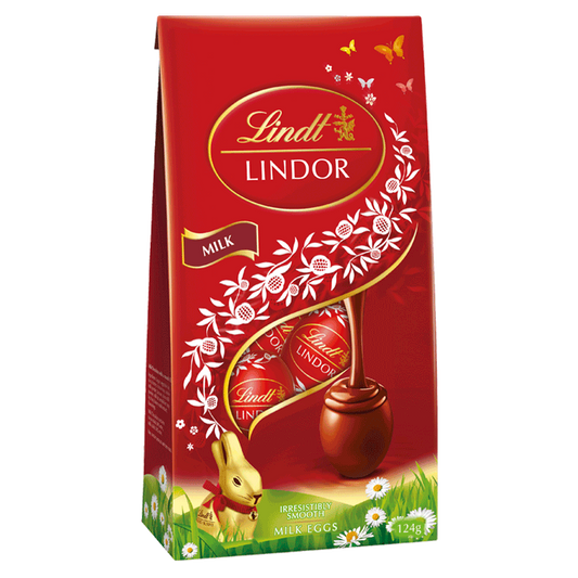 Lindt Lindor Milk Chocolate Egg Bag 124g